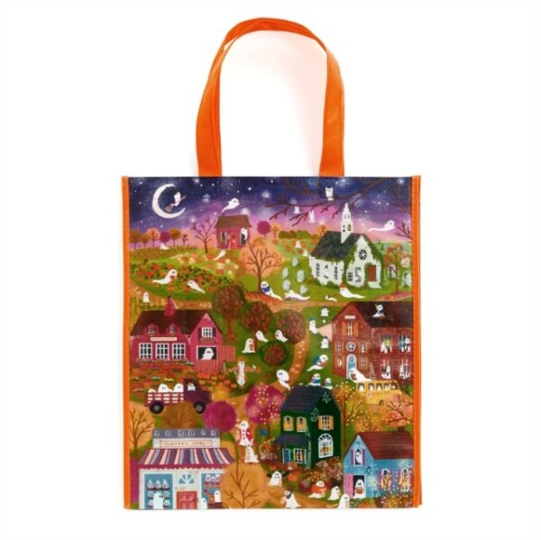 Joy Laforme Spooky Village Reusable Shopping Bag