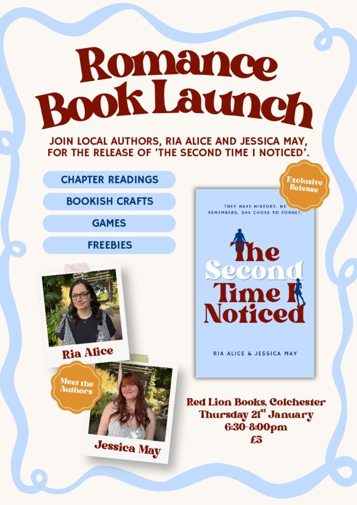Romance Book Launch: Ria Alice and Jessica May| Thursday 21st January 2027