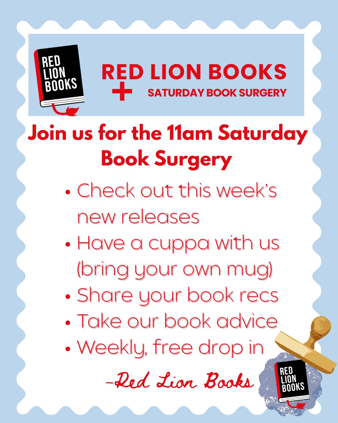 Saturday Morning Surgery | Weekly drop-in