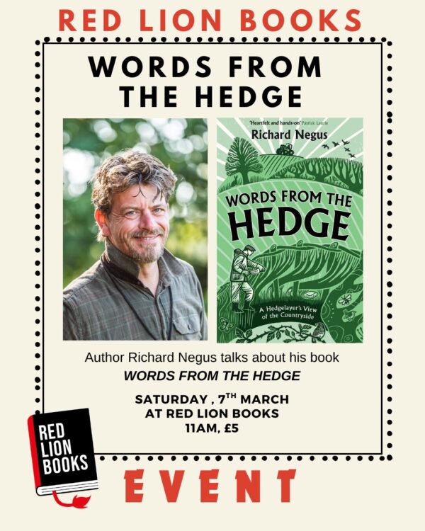 Author Event | Richard Negus | Words from the Hedge