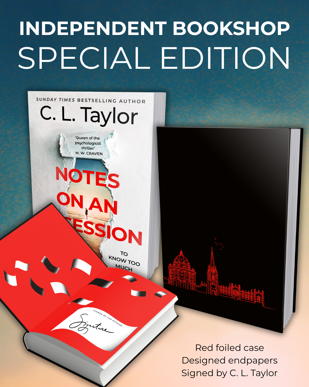 SIGNED INDEPENDENT BOOKSHOP SPECIAL EDITION | NOTES ON AN OBSESSION BY C.L. TAYLOR | PRE-ORDER - Image 2
