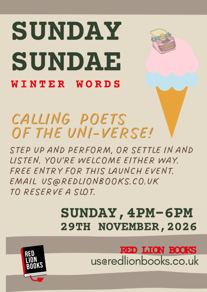 Open Mic poetry | Sunday 29th November 4pm
